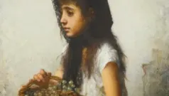 La niña de diez años, allí, bajo el sombrajo